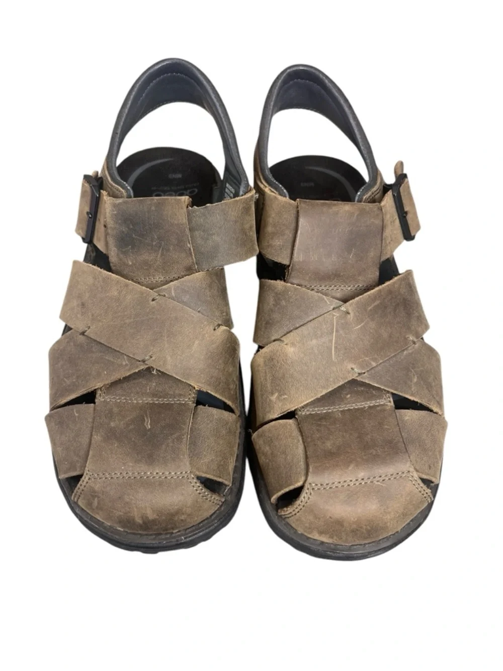 ABEO Brandon Orthotic Leather Sandals Men’s 9 Brown Arch Support Comfort
